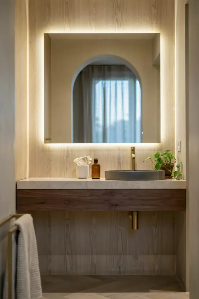 Add Backlit Bathroom Mirrors