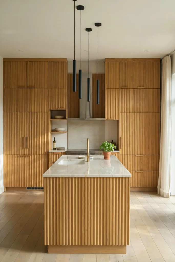 Add Fluted Wood Details for Texture