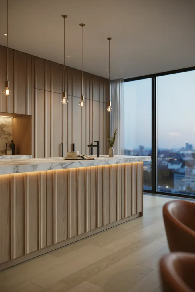 Add Texture with Fluted Cabinet Details