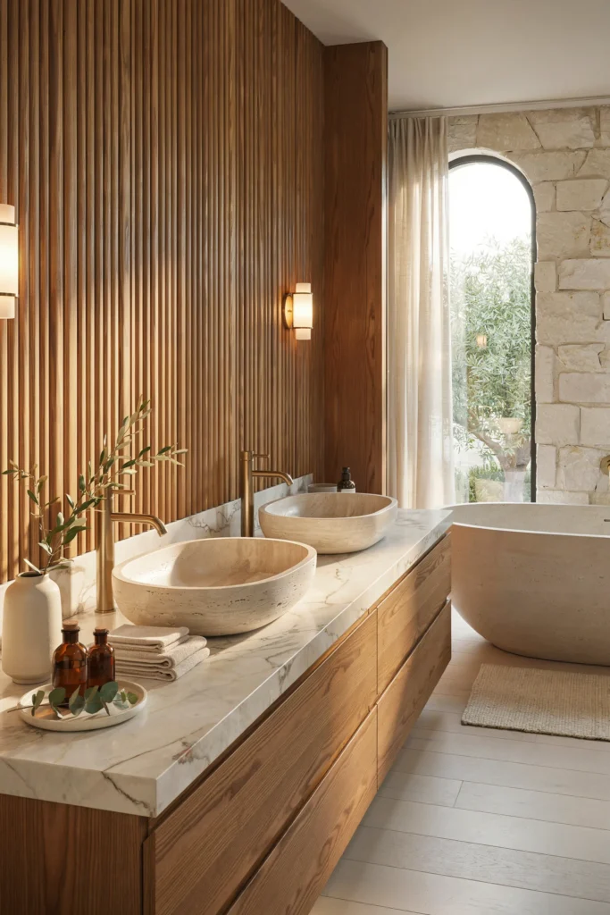 Blend Stone and Wood for Organic Luxury