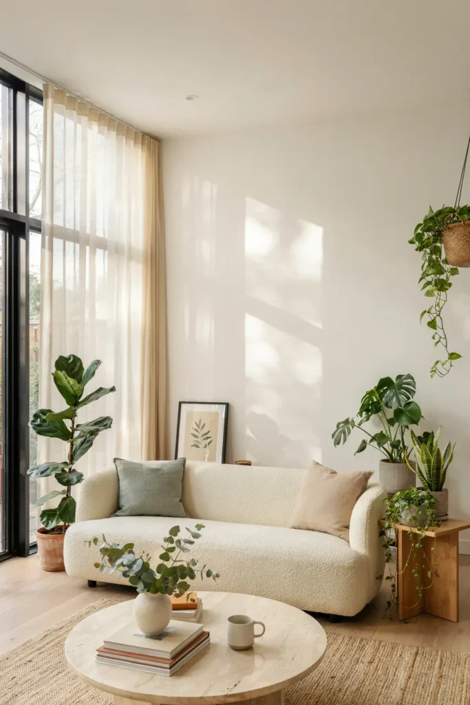 Compact Living Room with Indoor Plants