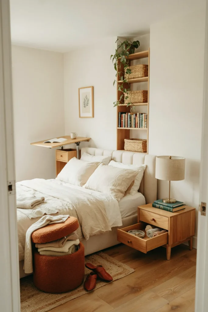 Cozy Bedroom with Multi-Functional Furniture