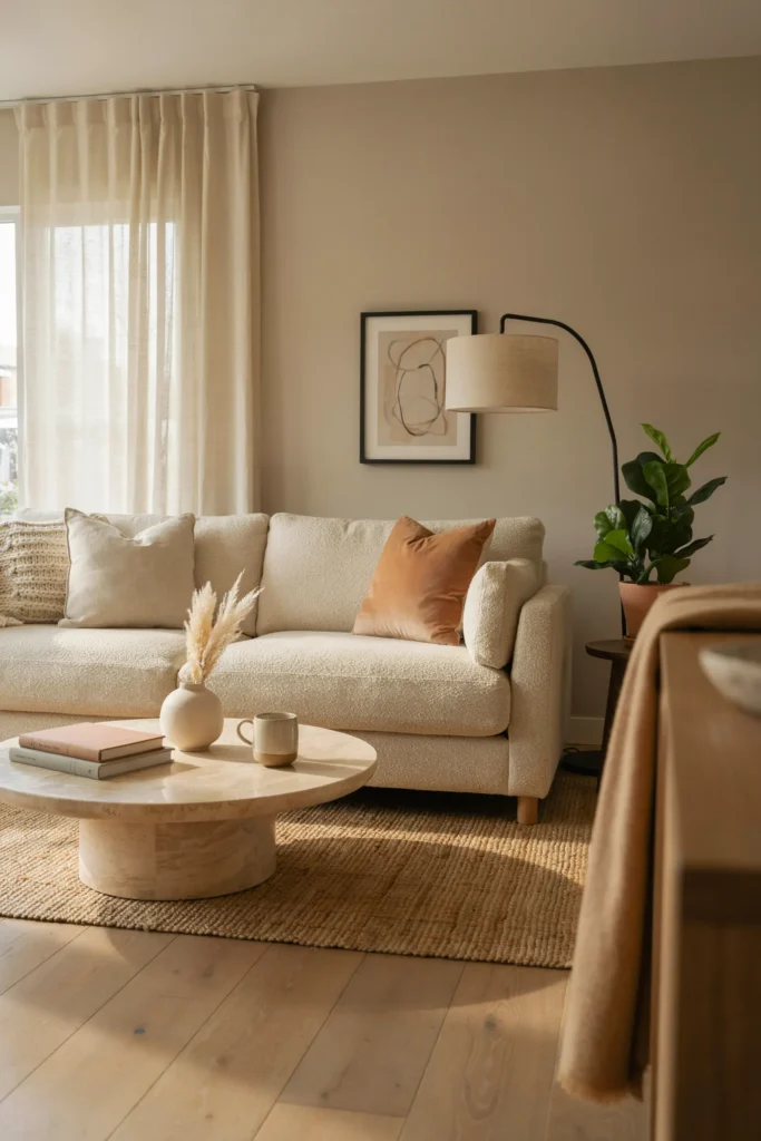 Cozy Neutral Living Room Design