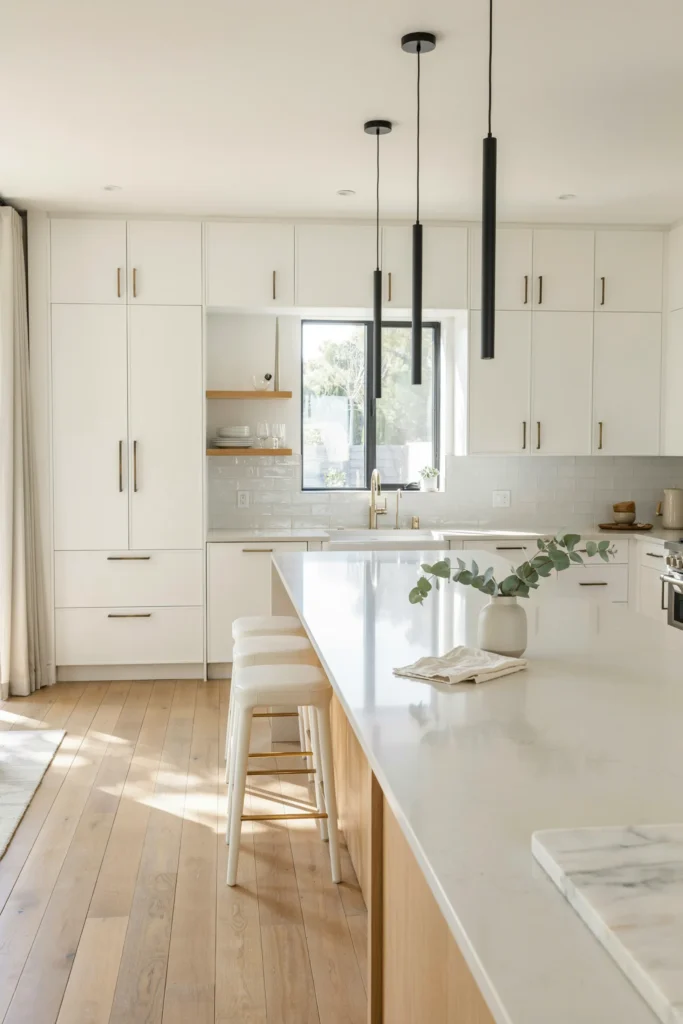 Create a Contemporary All-White Kitchen