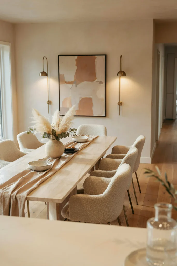 Dining Room with Upholstered Chairs