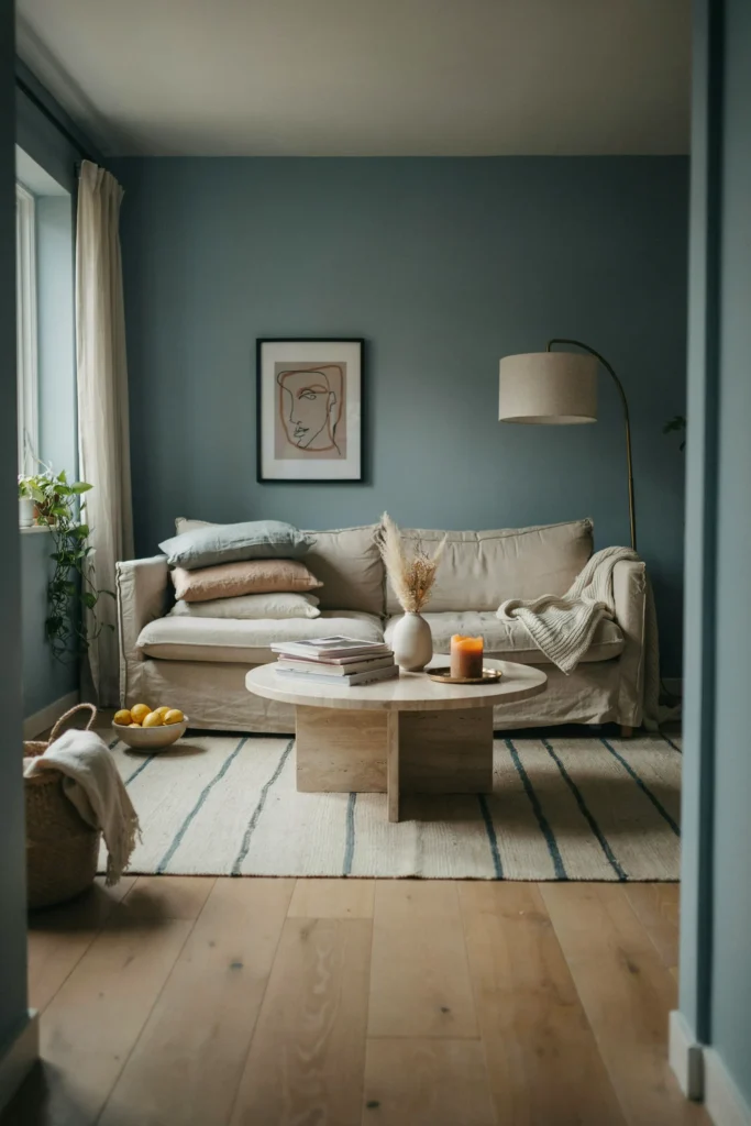 Dusty Blue Living Room Color Scheme