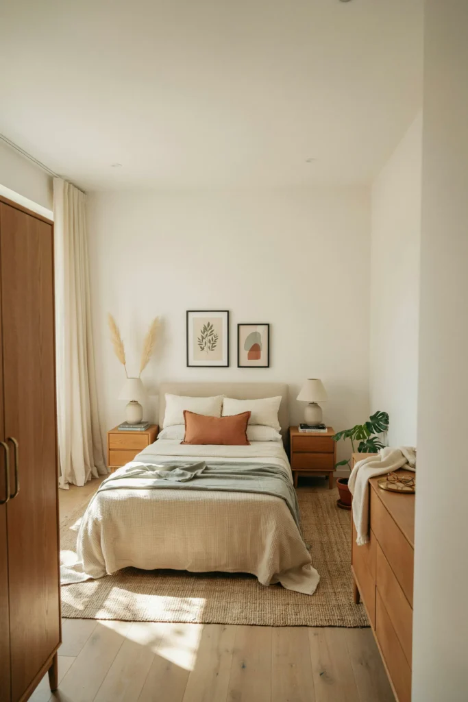 Functional Guest Bedroom with Modern Comfort