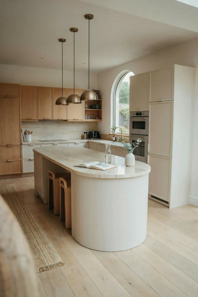 Incorporate Elegant Curved Kitchen Elements