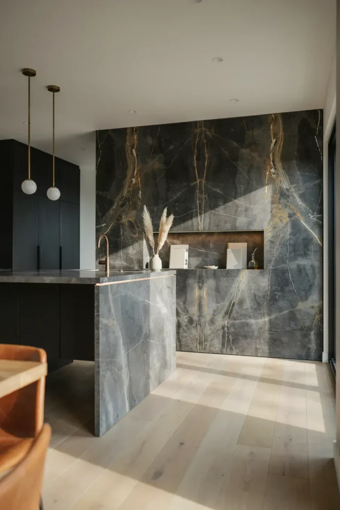 Install a Full-Slab Stone Feature Wall