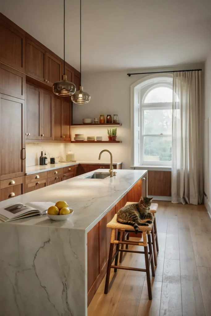 Kitchen with Warm Metallic Accents