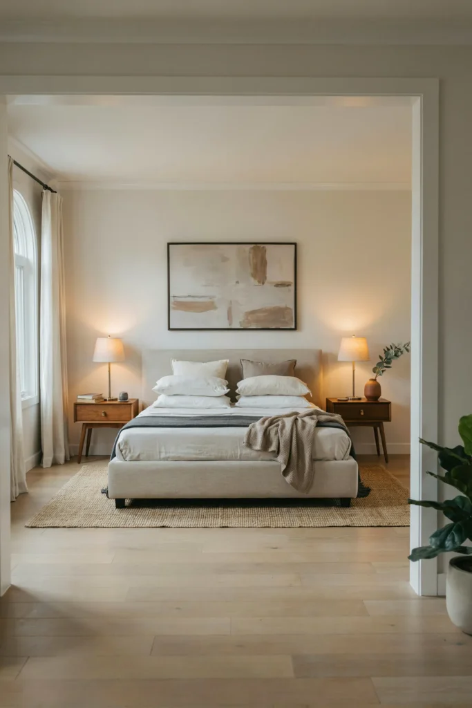 Layout with Bed Centered on Main Wall