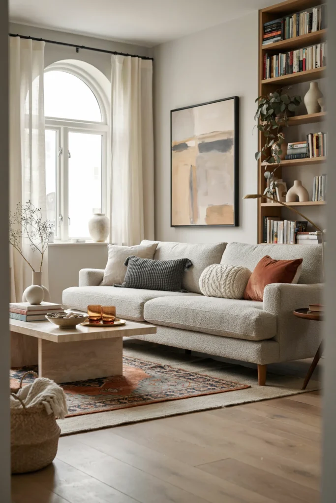 Light Gray Living Room with Elegant Textures
