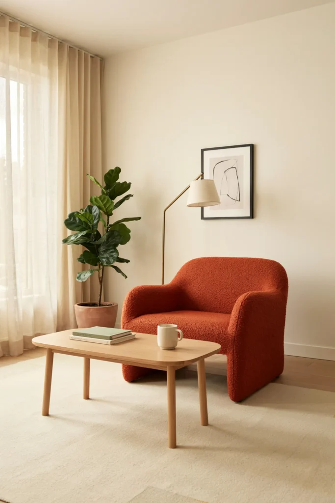 Living Room Featuring a Statement Chair