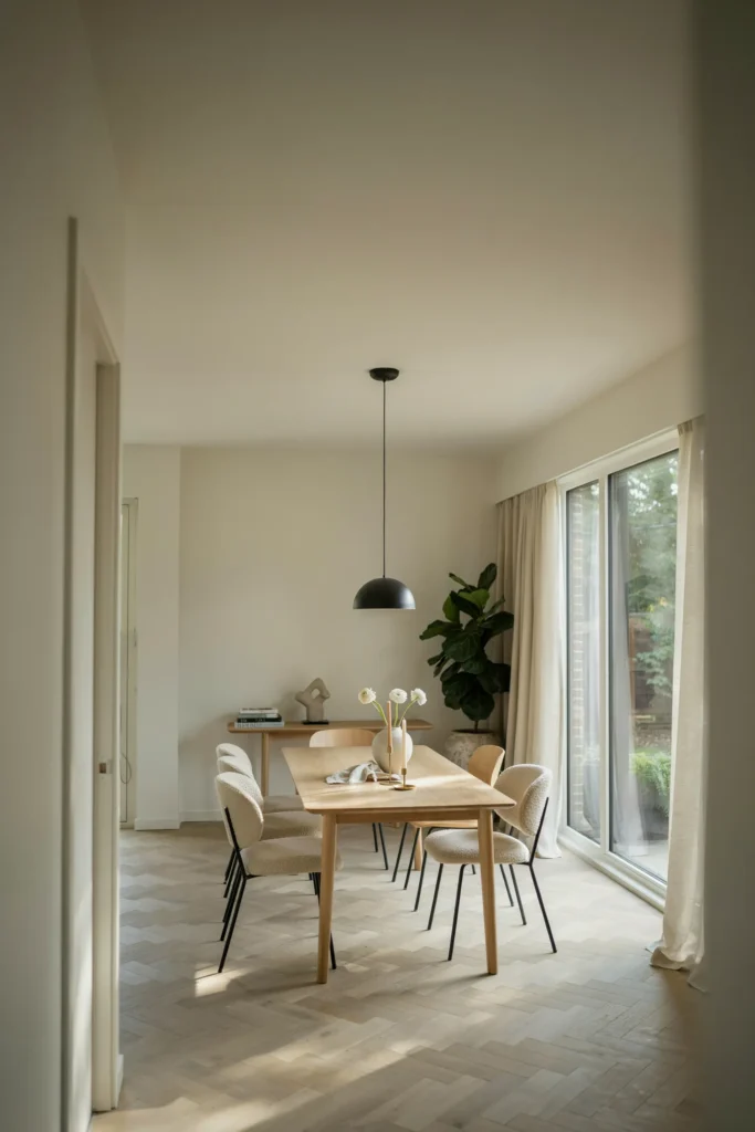 Minimalist Dining Room with Clean Lines