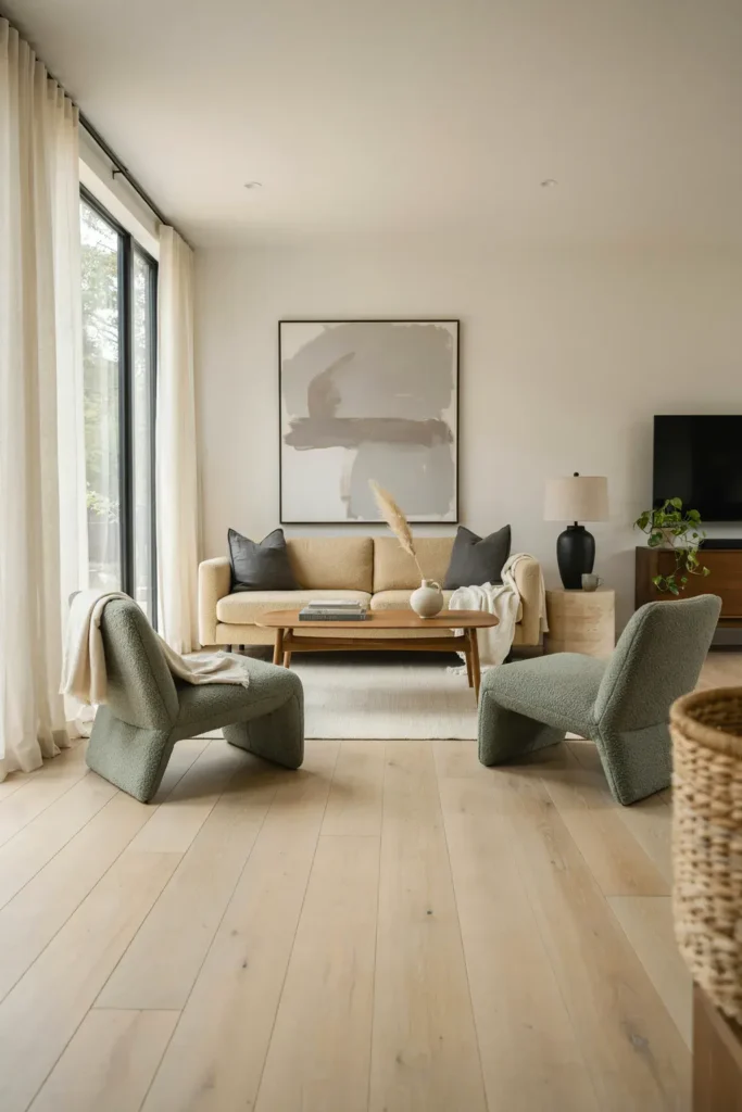 Minimalist Living Room with Low-Profile Furniture