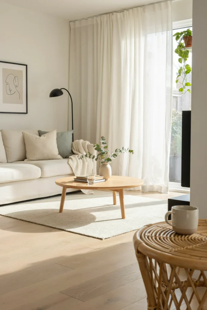 Minimalist Living Space with Natural Light