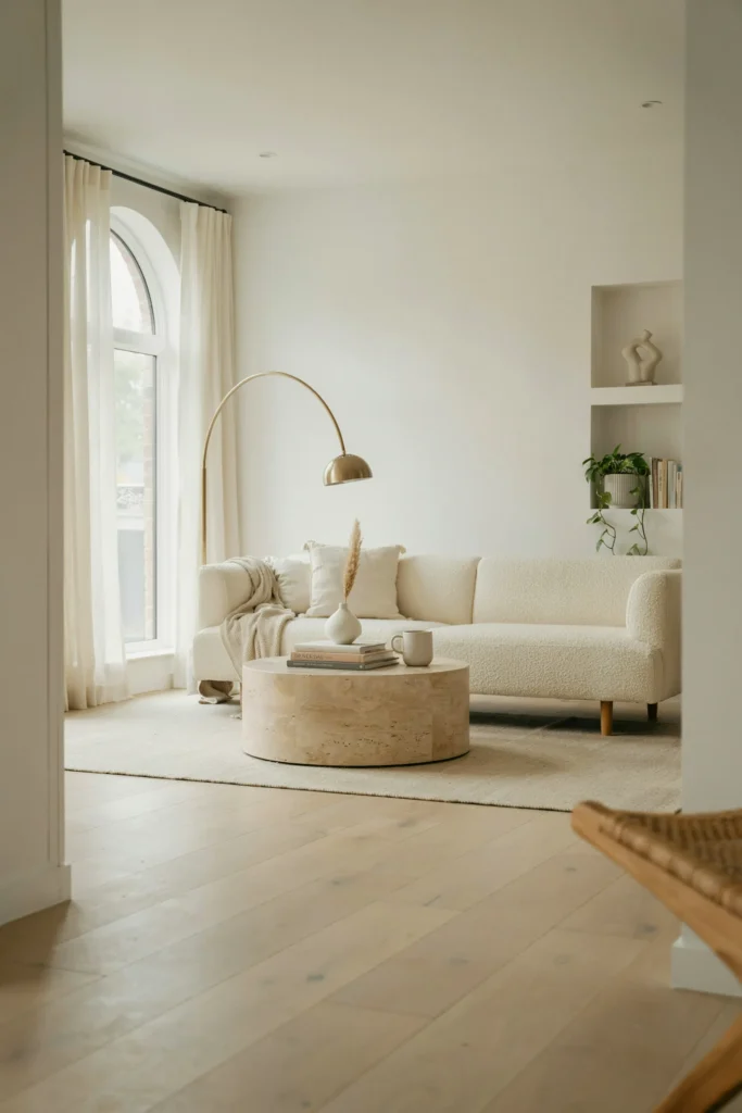 Minimalist White-on-White Wall Design
