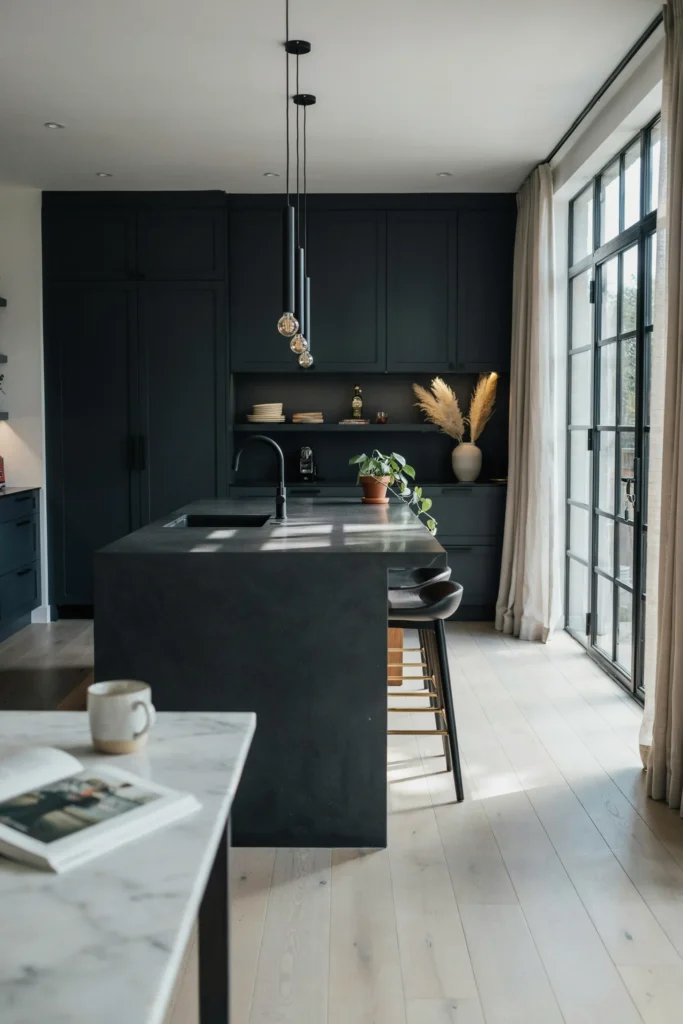 Modern Kitchen with Black Accents