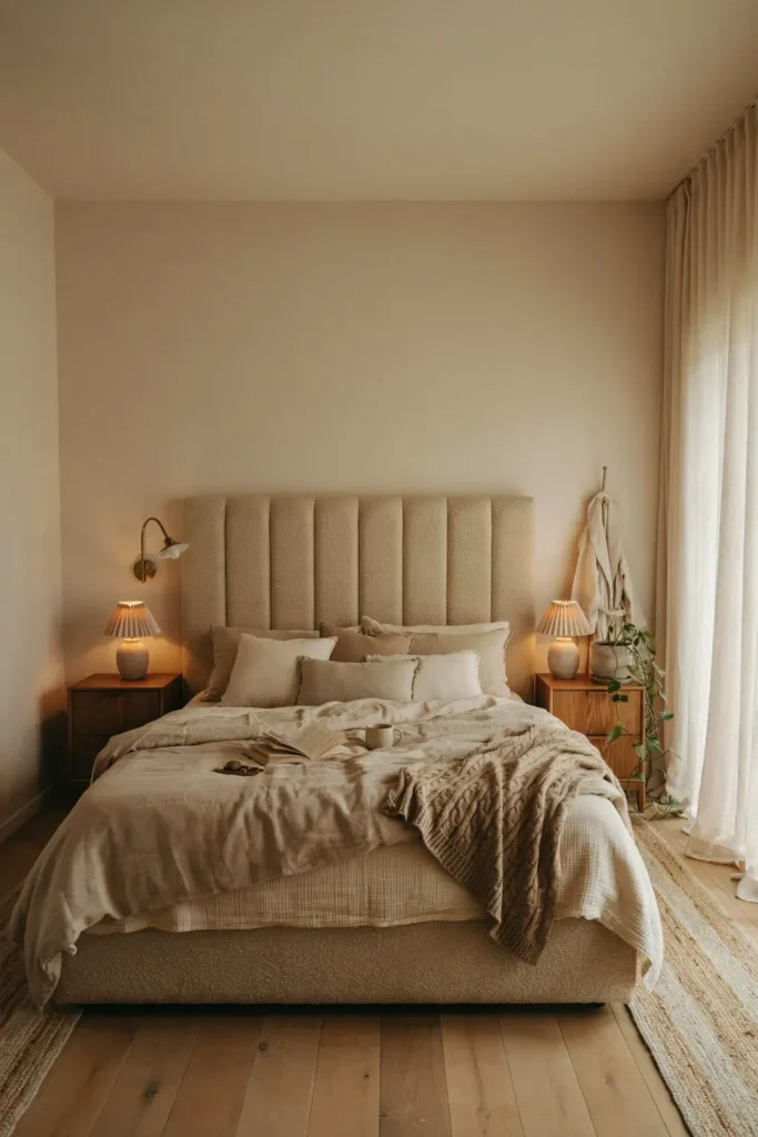 Monochromatic Beige Bedroom Design