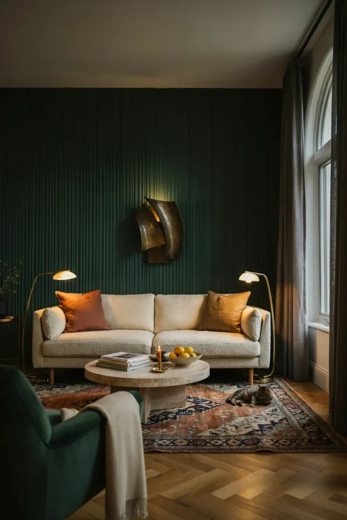 Moody Forest Green Accent Wall