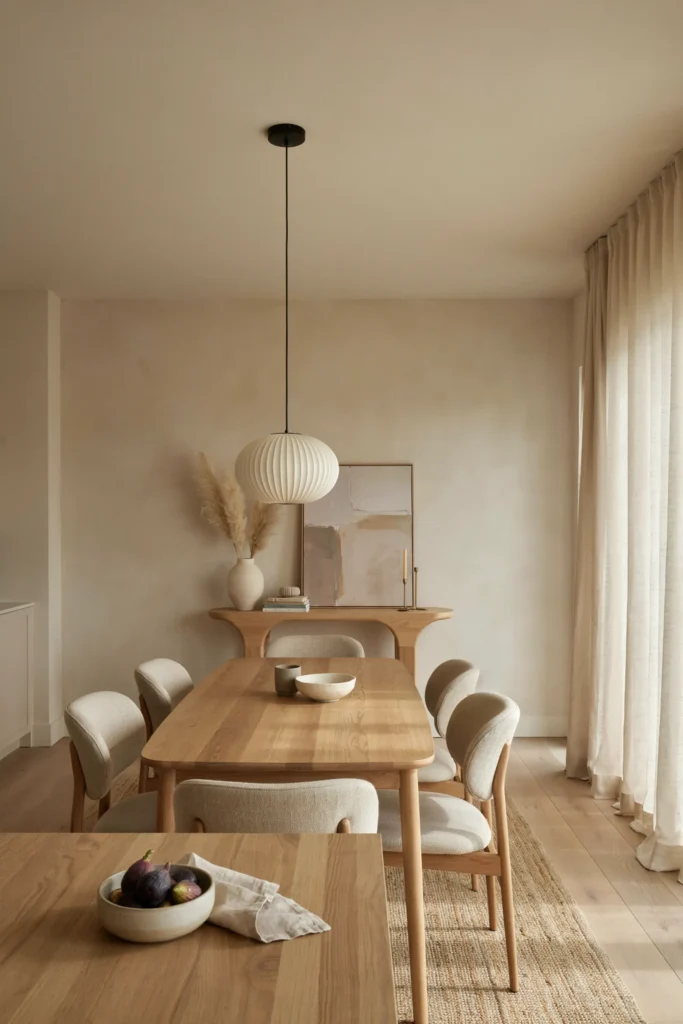 Neutral-Toned Dining Room Design