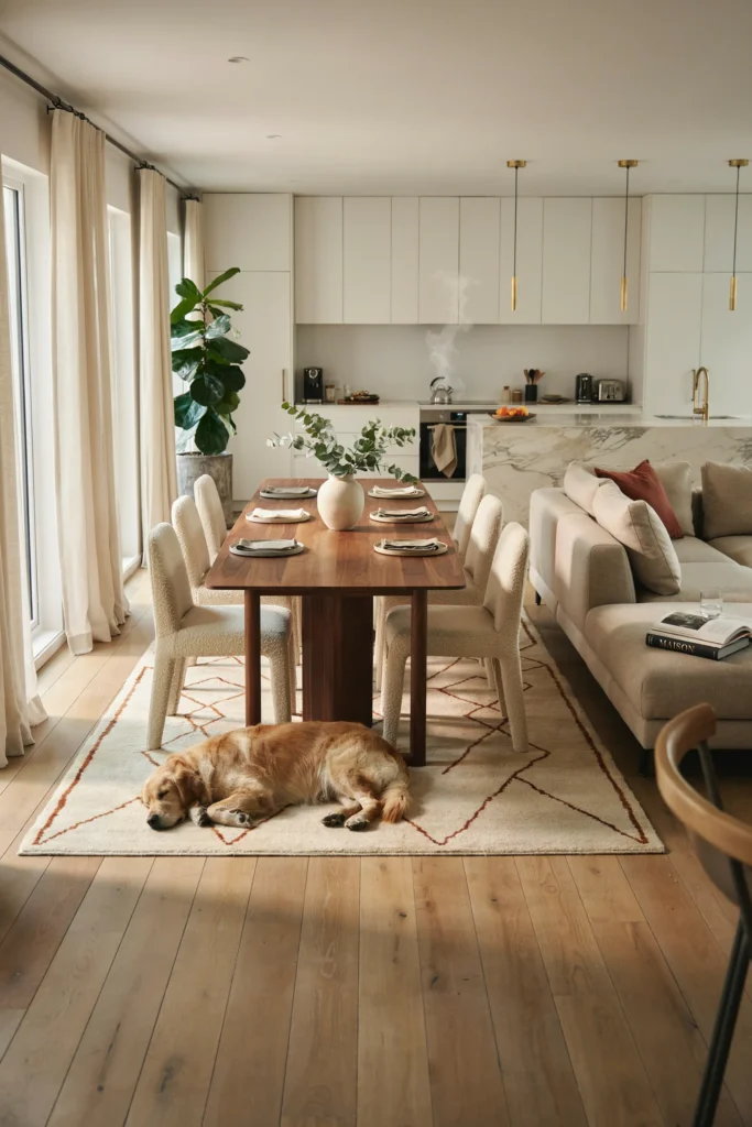 Open-Concept Modern Dining Area