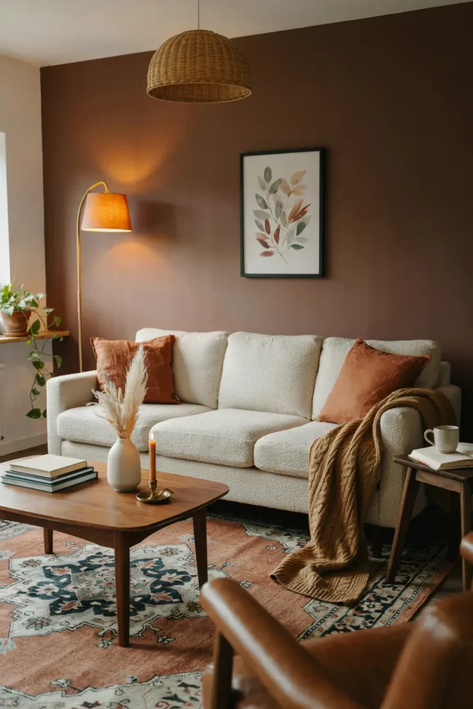 Rich Chocolate Brown Accent Wall