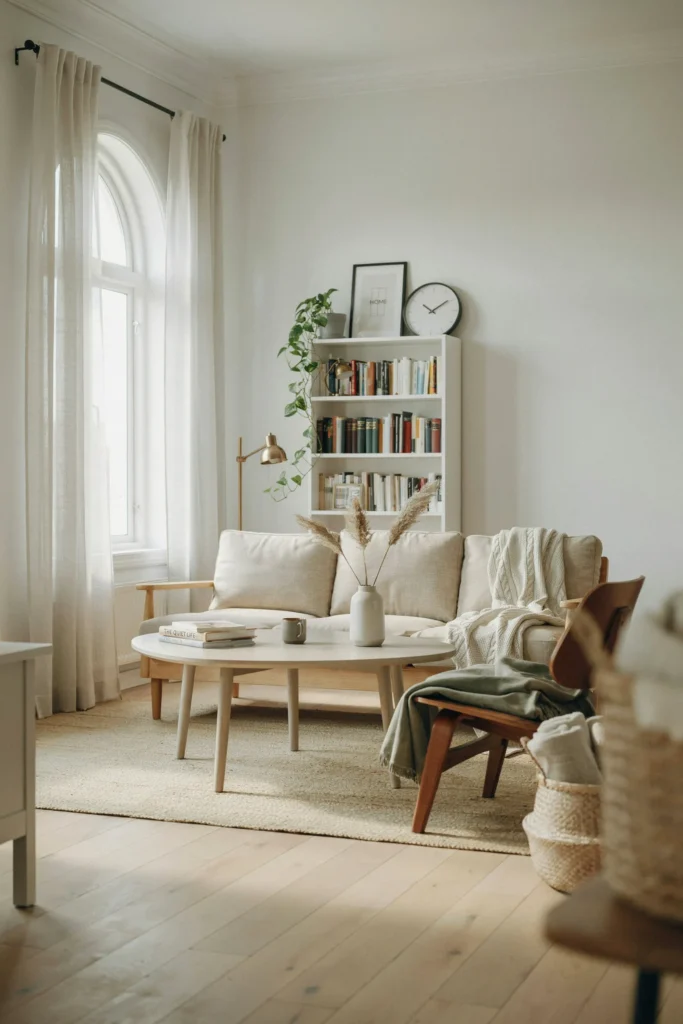 Scandinavian-Inspired Small Living Space