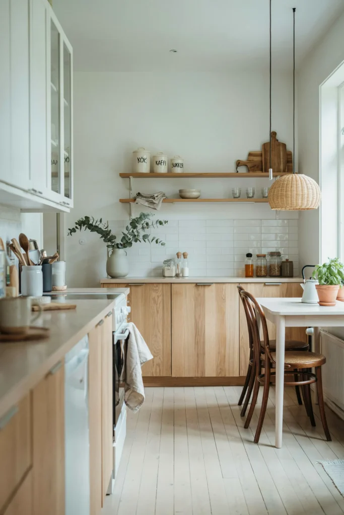 Scandinavian Kitchen with Warm Touches