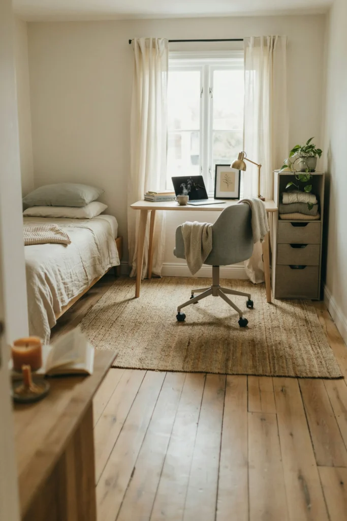 Small Bedroom with a Desk by the Window