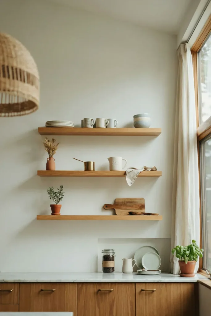 Small Kitchen with Open Shelving