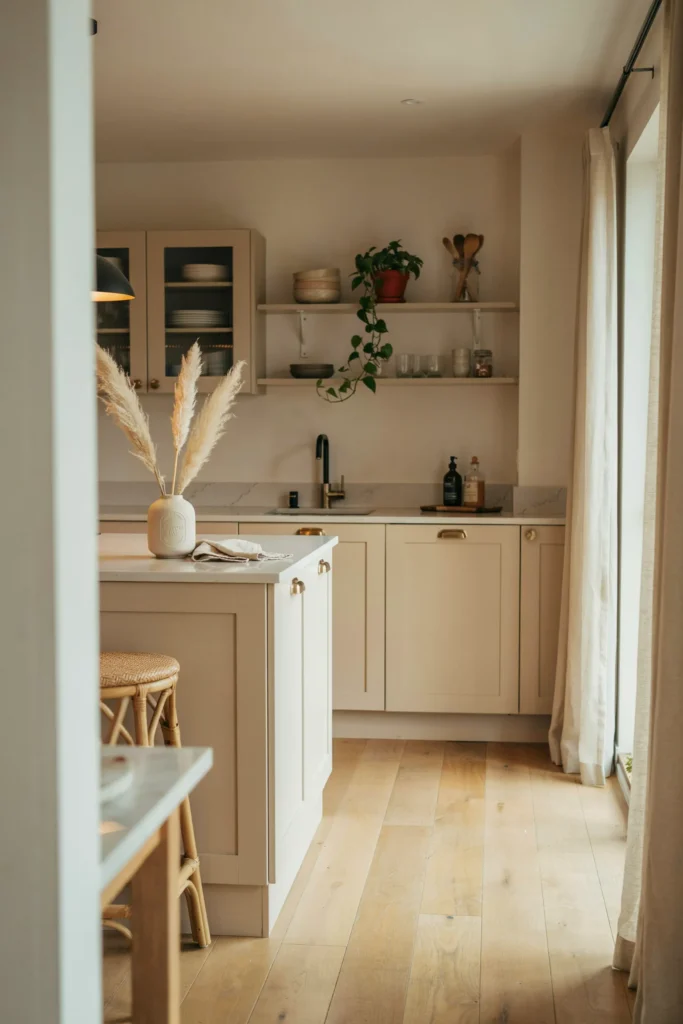 Small Kitchen with a Neutral Color Palette