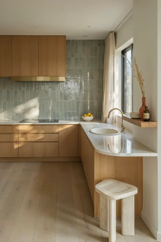 Small Kitchen with a Statement Backsplash
