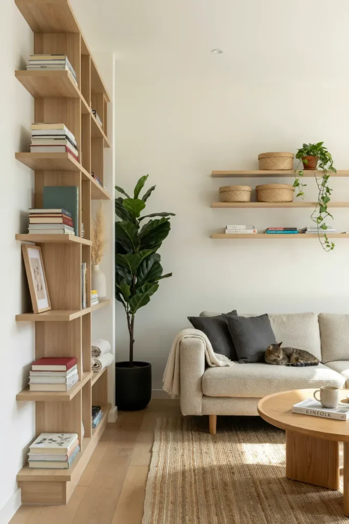 Small Living Room with Vertical Storage