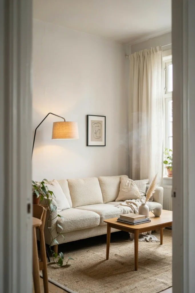 Small Living Room with a Neutral Color Palette