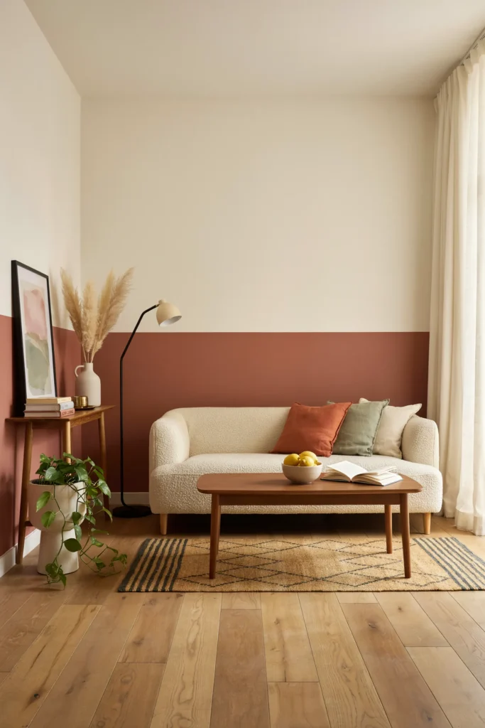 Two-Tone Painted Living Room Walls
