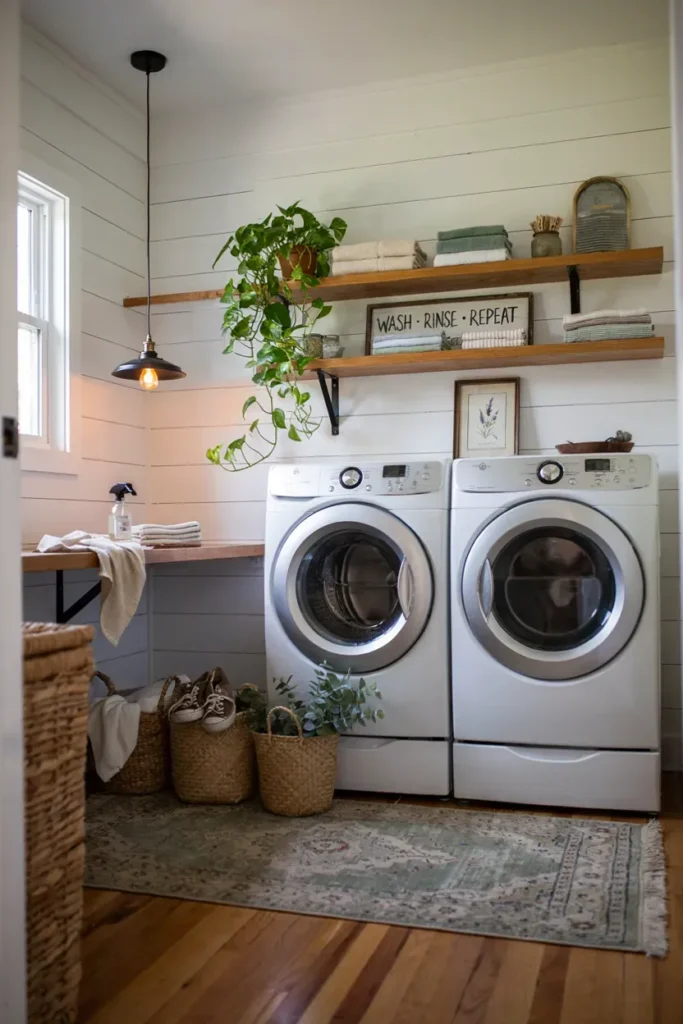 Affordable Farmhouse Laundry Room Decor