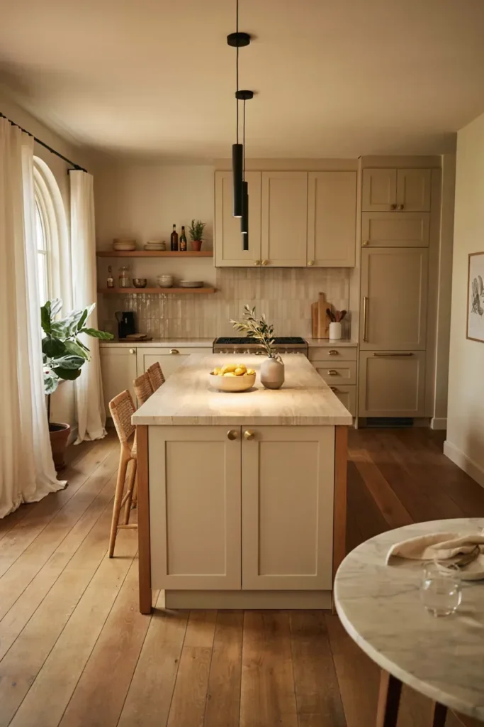 Beige Kitchen Cabinet Ideas for Warm Interiors