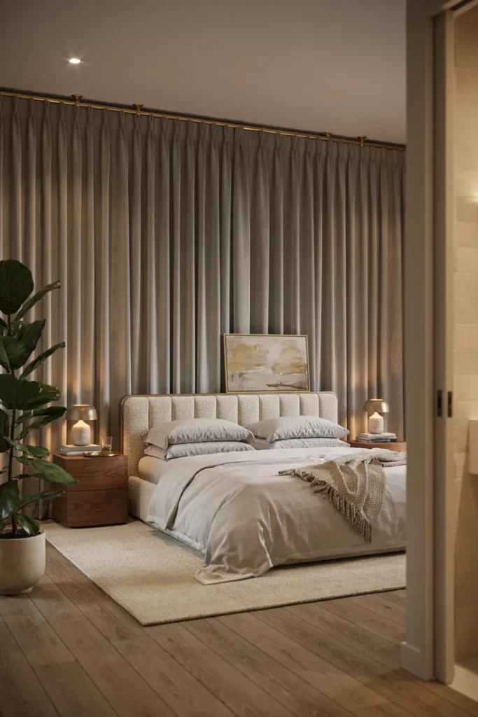Blackout Curtains with Gold Curtain Rods