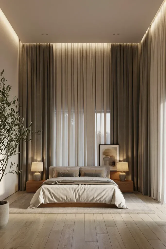 Blackout Curtains with Hidden Tracks