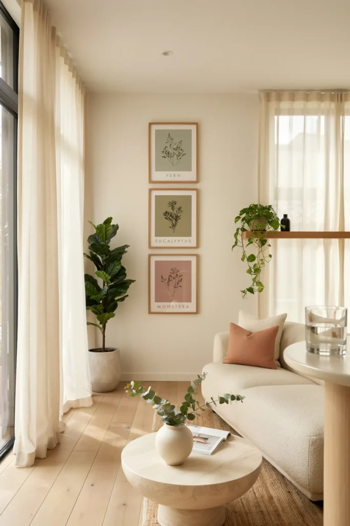  Botanical Art for a Fresh Living Room