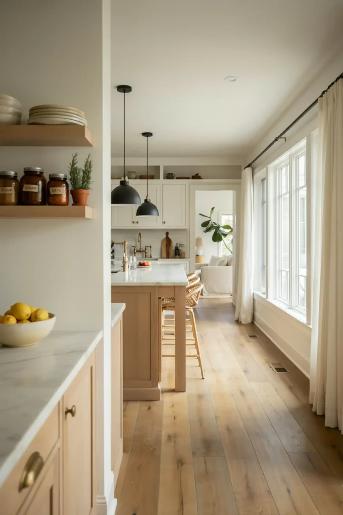 Bright Open-Concept Country Kitchen