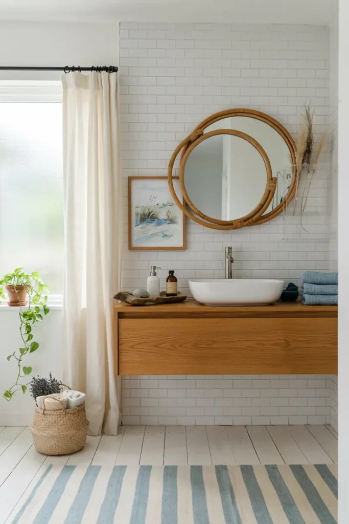 Coastal-Inspired Bathroom Wall Decor