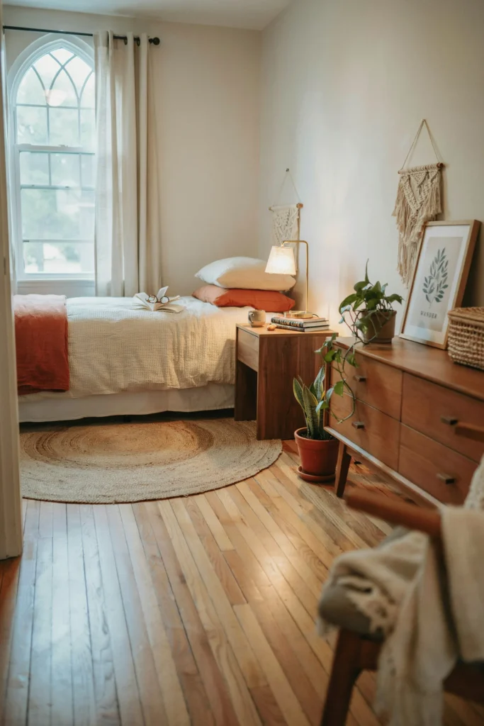 College Dorm Featuring Natural Wood Elements