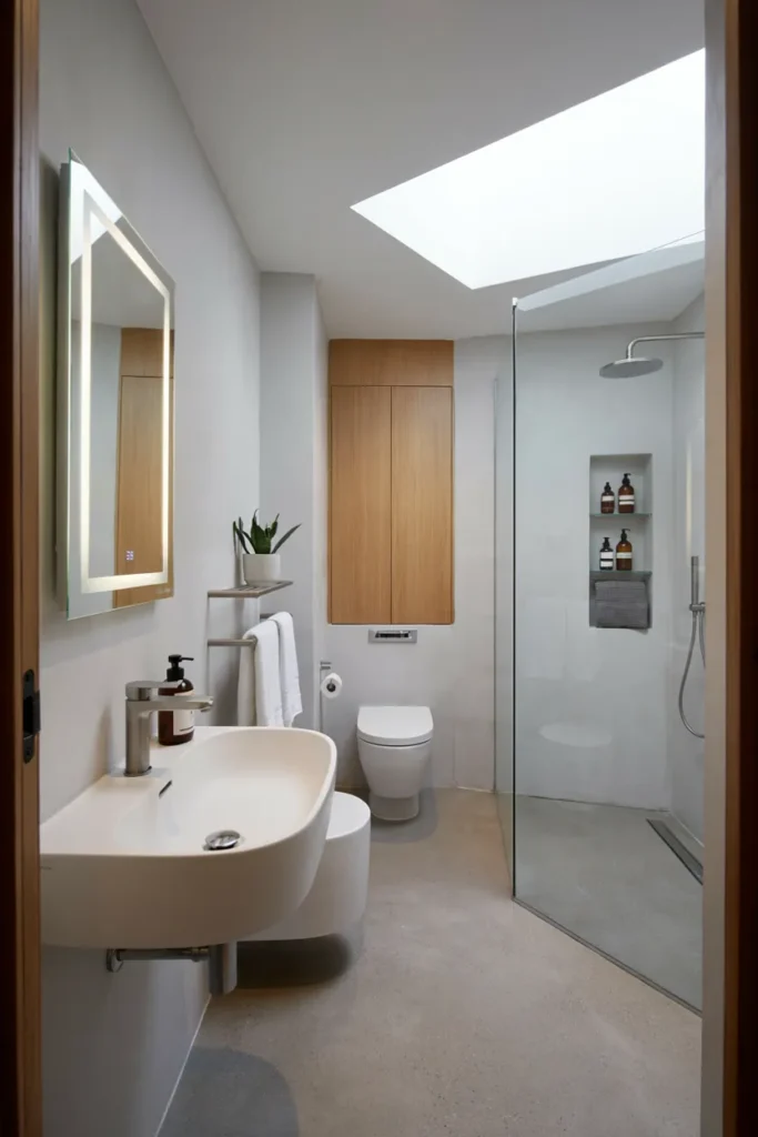  Compact Bathroom with Multi-Functional Technology

