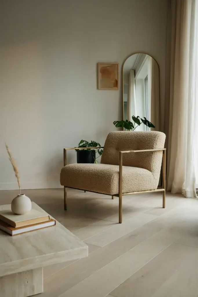 Contemporary Chair with Metal Accents