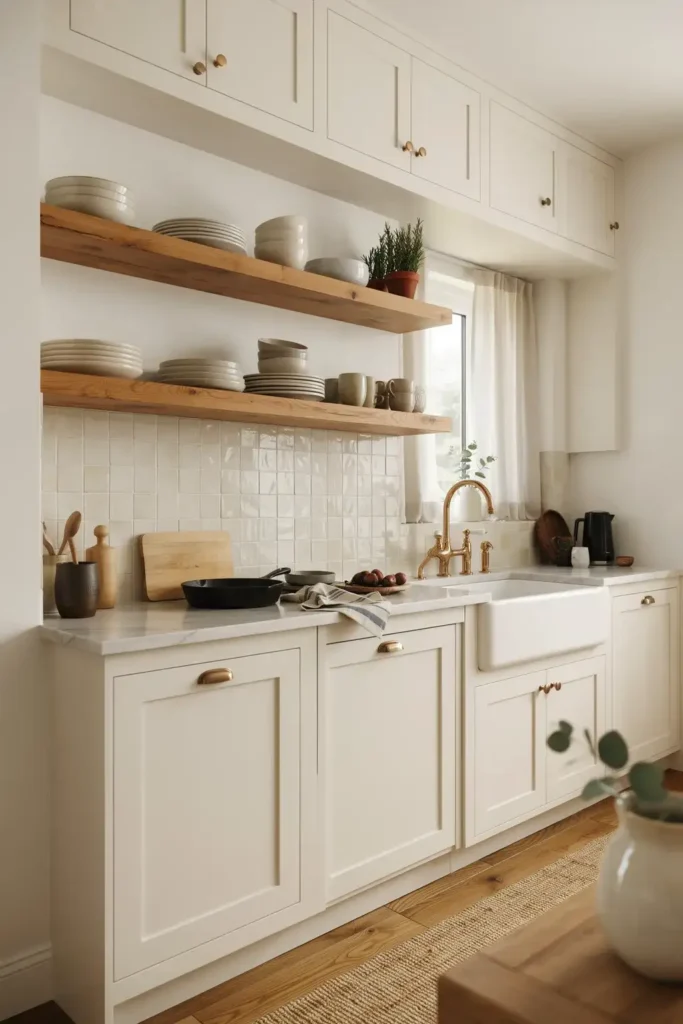 Country Kitchen with Textured Backsplash