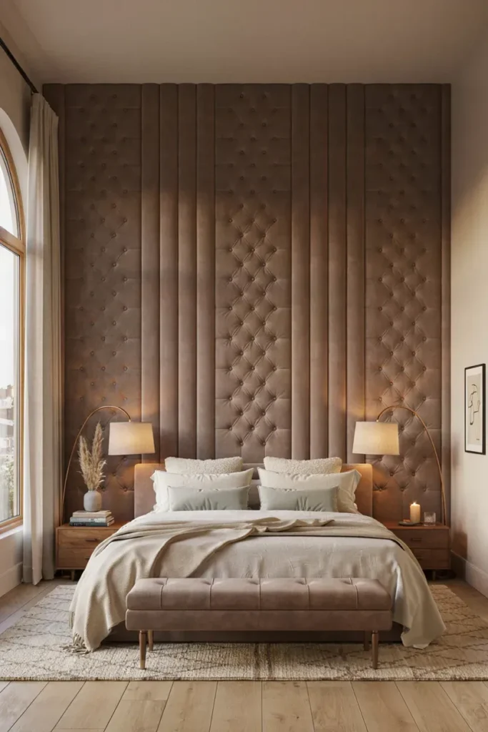 Cozy Bedroom Featuring a Statement Headboard