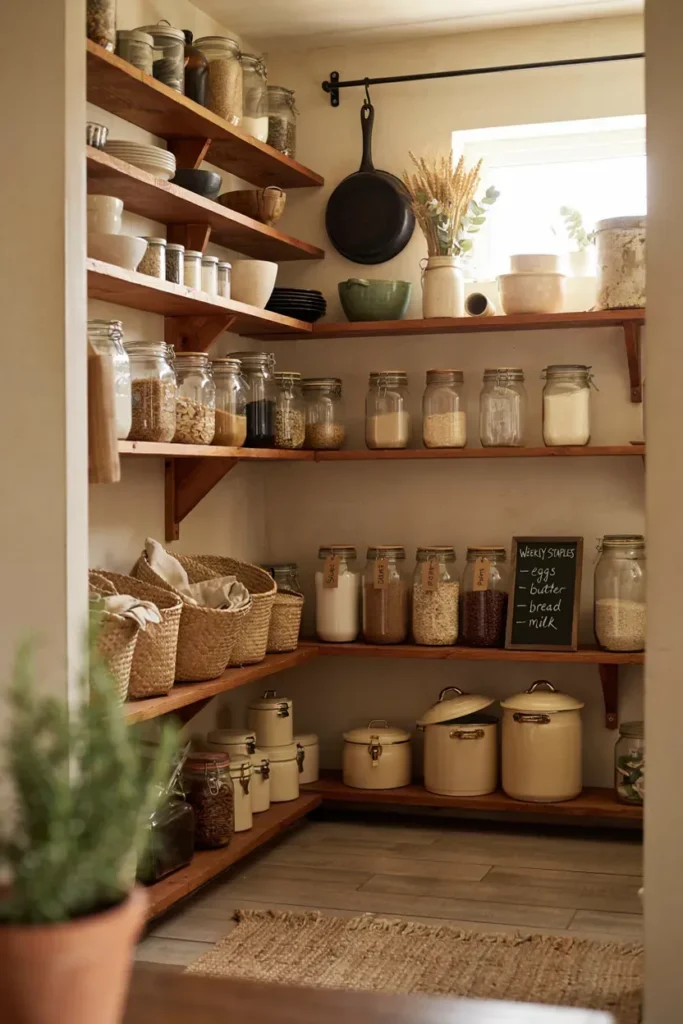 Cozy Laundry Room Pantry with Neutral Tones