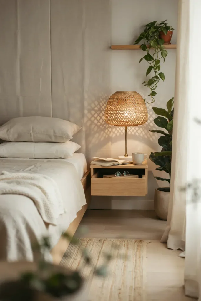 Cozy Rattan Bedroom Lamp
